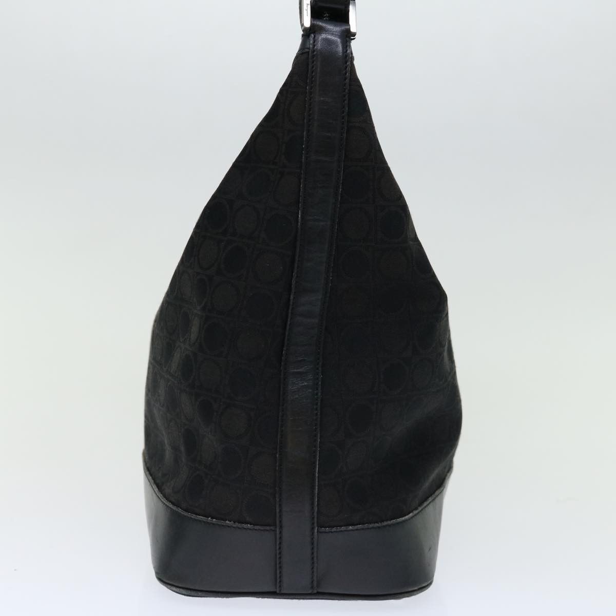 Salvatore Ferragamo Black Canvas Shoulder Bag (Pre-Owned) Size ONE SIZE - 8 Thumbnail
