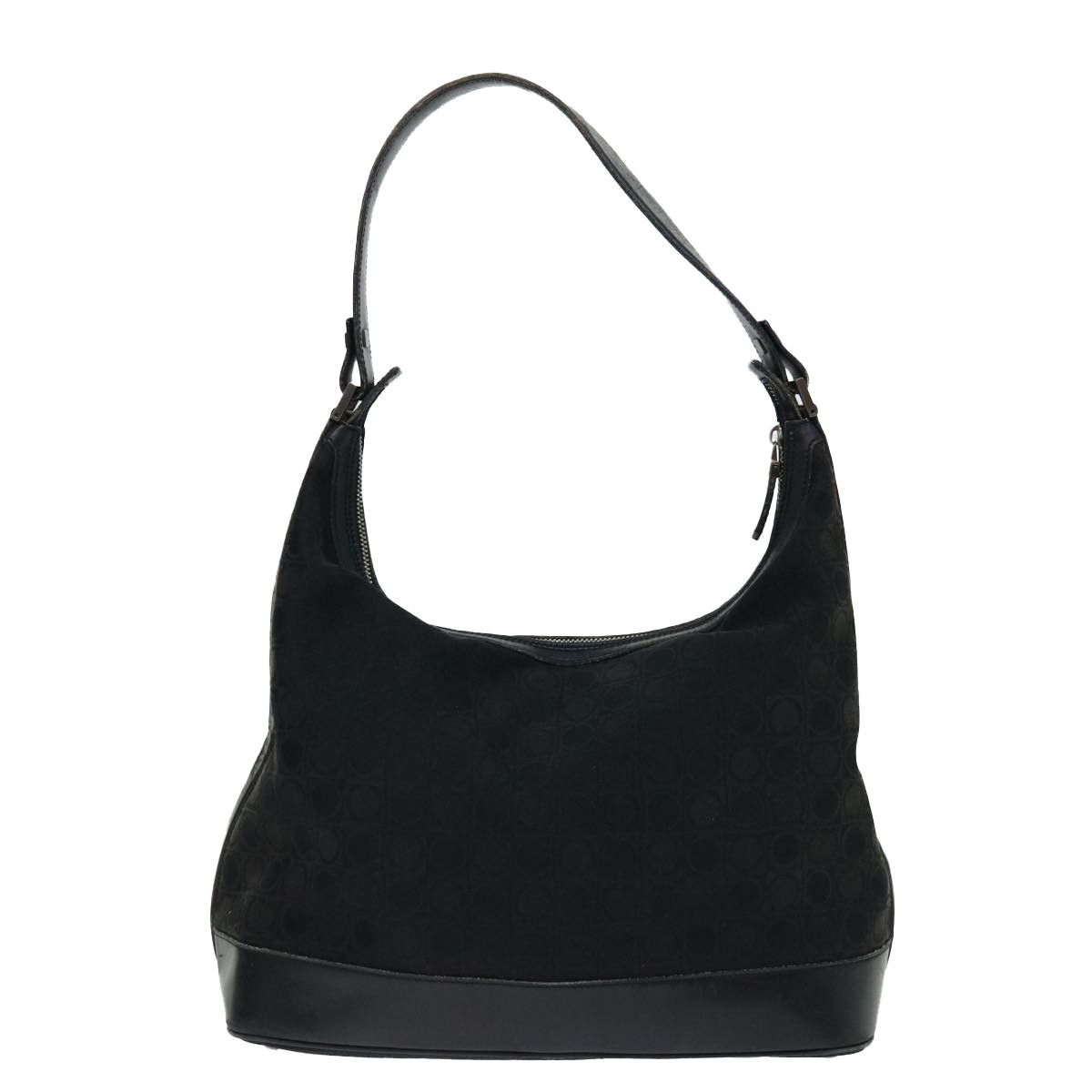Salvatore Ferragamo Black Canvas Shoulder Bag (Pre-Owned) Size ONE SIZE - 2 Thumbnail