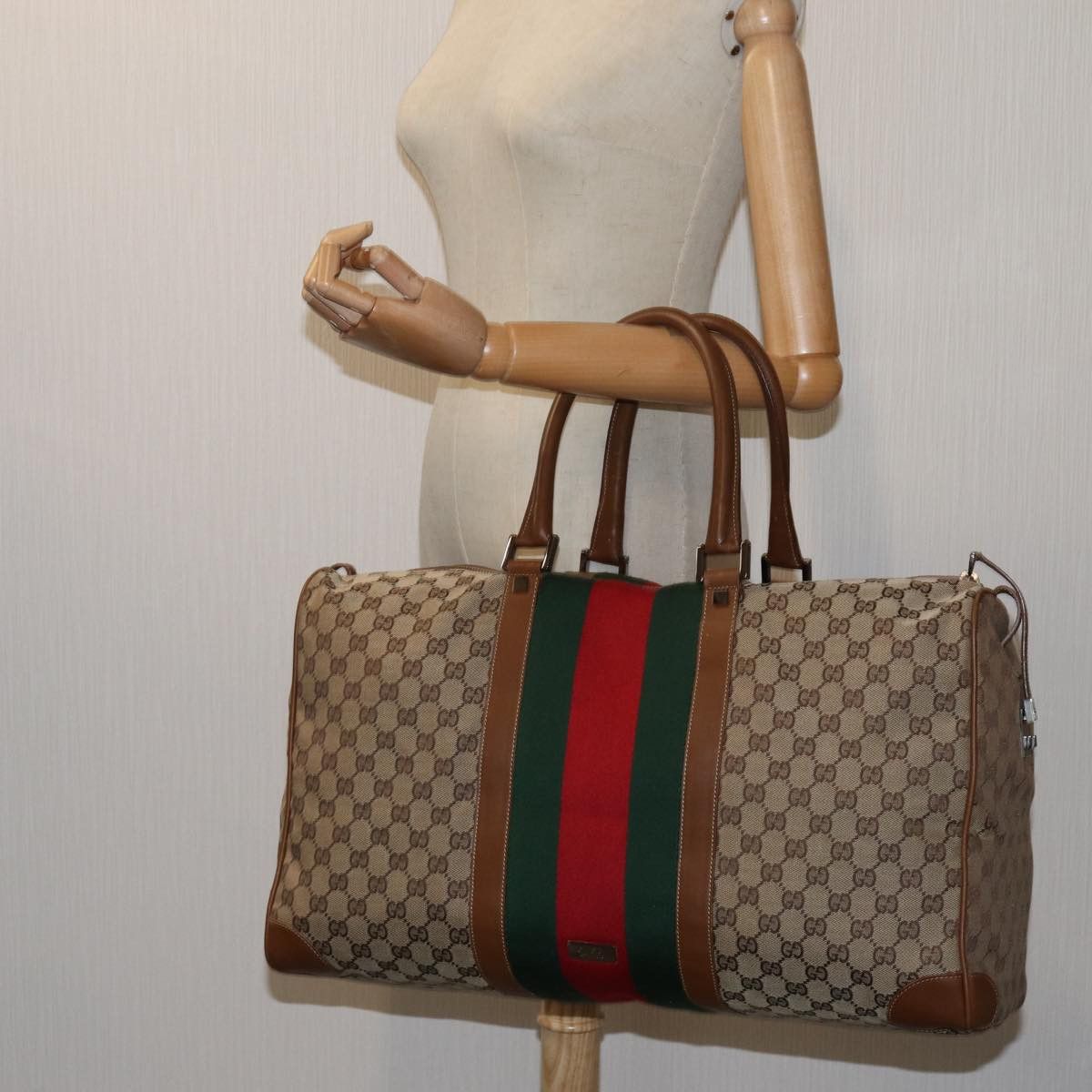 Gucci Ophidia Beige Canvas Travel Bag (Pre-Owned) Size ONE SIZE - 7 Thumbnail
