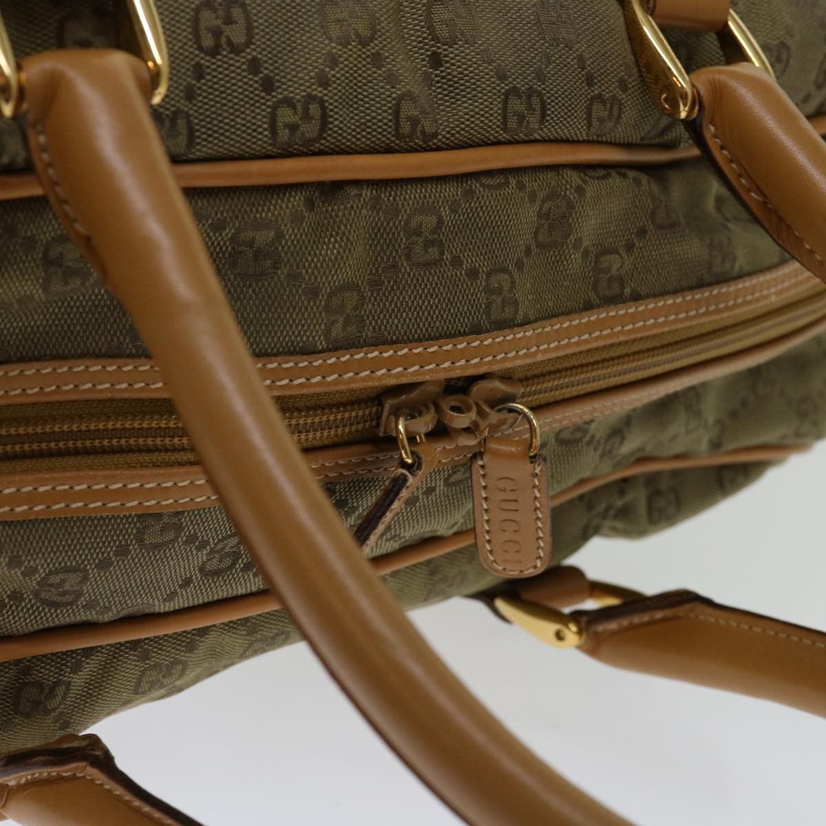 Gucci Gg Canvas Khaki Canvas Travel Bag (Pre-Owned) Size ONE SIZE - 4 Thumbnail