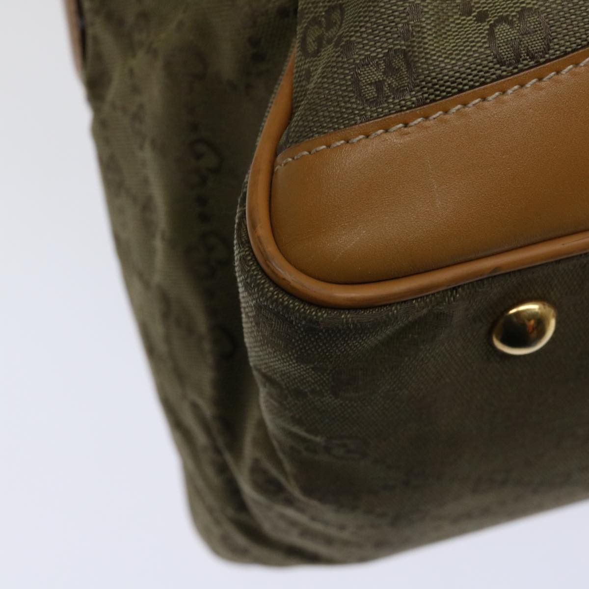 Gucci Gg Canvas Khaki Canvas Travel Bag (Pre-Owned) Size ONE SIZE - 14 Thumbnail