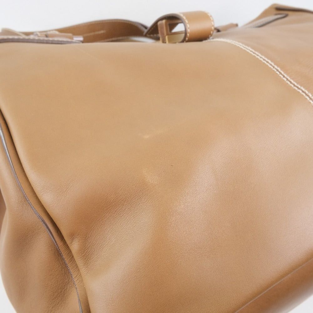 Salvatore Ferragamo Brown Leather Handbag (Pre-Owned) Size ONE SIZE - 7 Thumbnail