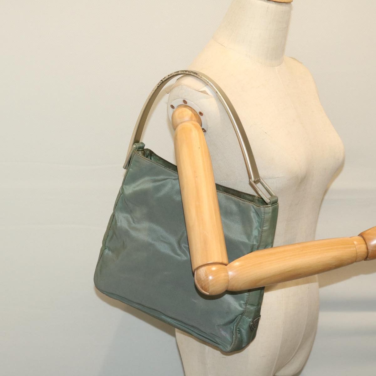 Prada Tessuto Green Synthetic Tote Bag (Pre-Owned) Size ONE SIZE - 7 Thumbnail
