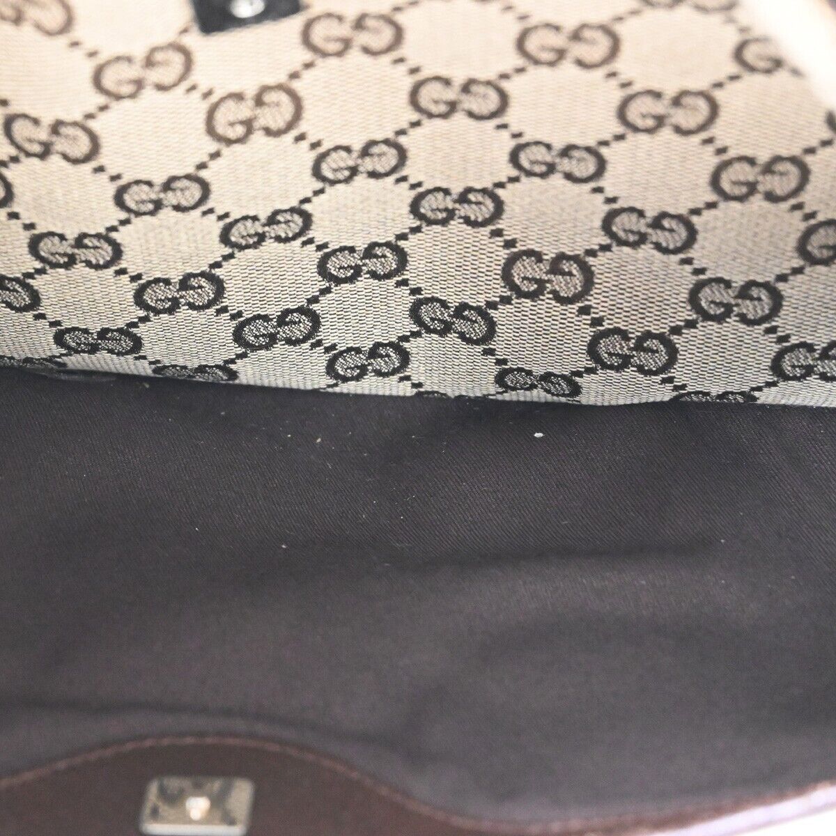 Gucci Brown Canvas Shoulder Bag (Pre-Owned) Size ONE SIZE - 18 Thumbnail
