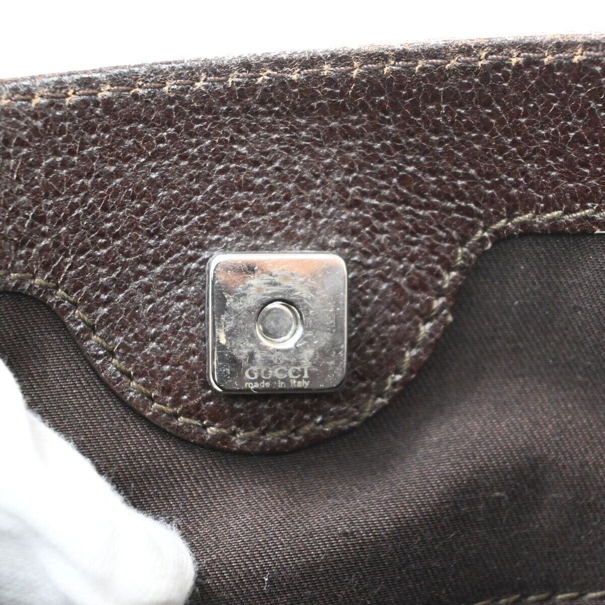 Gucci Brown Canvas Shoulder Bag (Pre-Owned) Size ONE SIZE - 14 Thumbnail