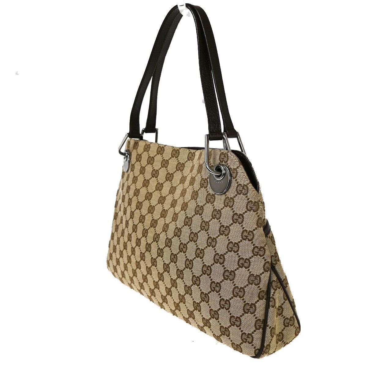 Gucci Brown Canvas Shoulder Bag (Pre-Owned) Size ONE SIZE - 4 Thumbnail