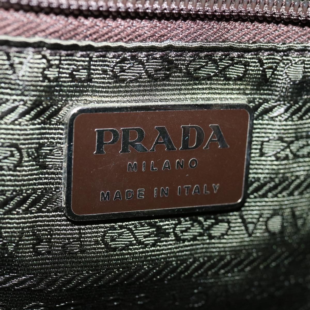 Prada Tessuto Brown Synthetic Handbag (Pre-Owned) Size ONE SIZE - 8 Thumbnail