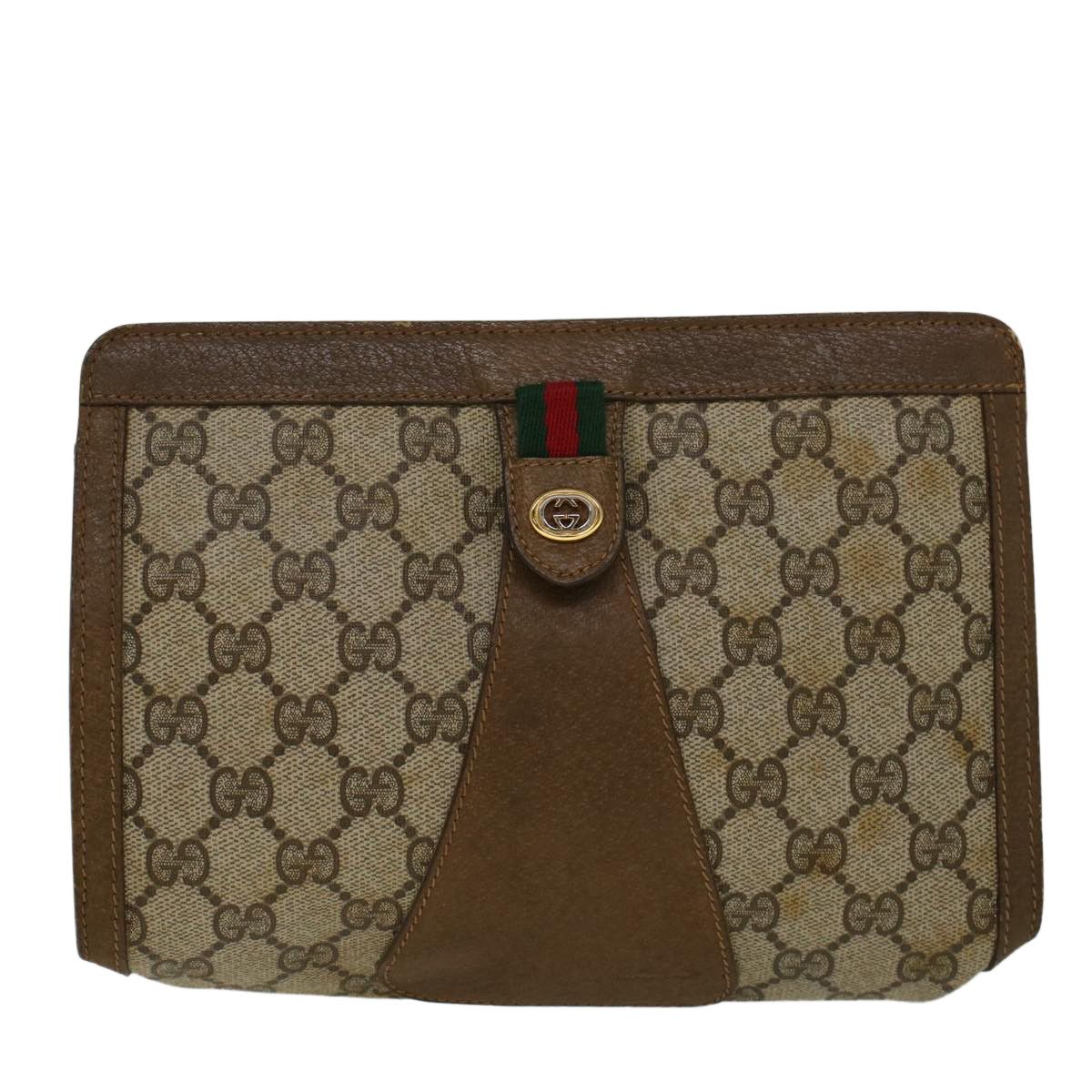 Gucci Gg Canvas Beige Canvas Clutch Bag (Pre-Owned) Size ONE SIZE - 8 Thumbnail