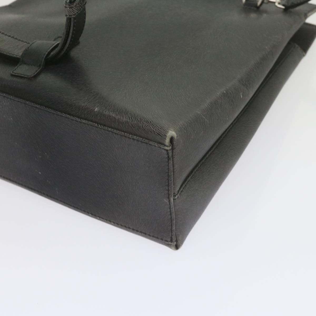 Salvatore Ferragamo Gancini Black Leather Handbag (Pre-Owned) Size ONE SIZE - 18 Thumbnail