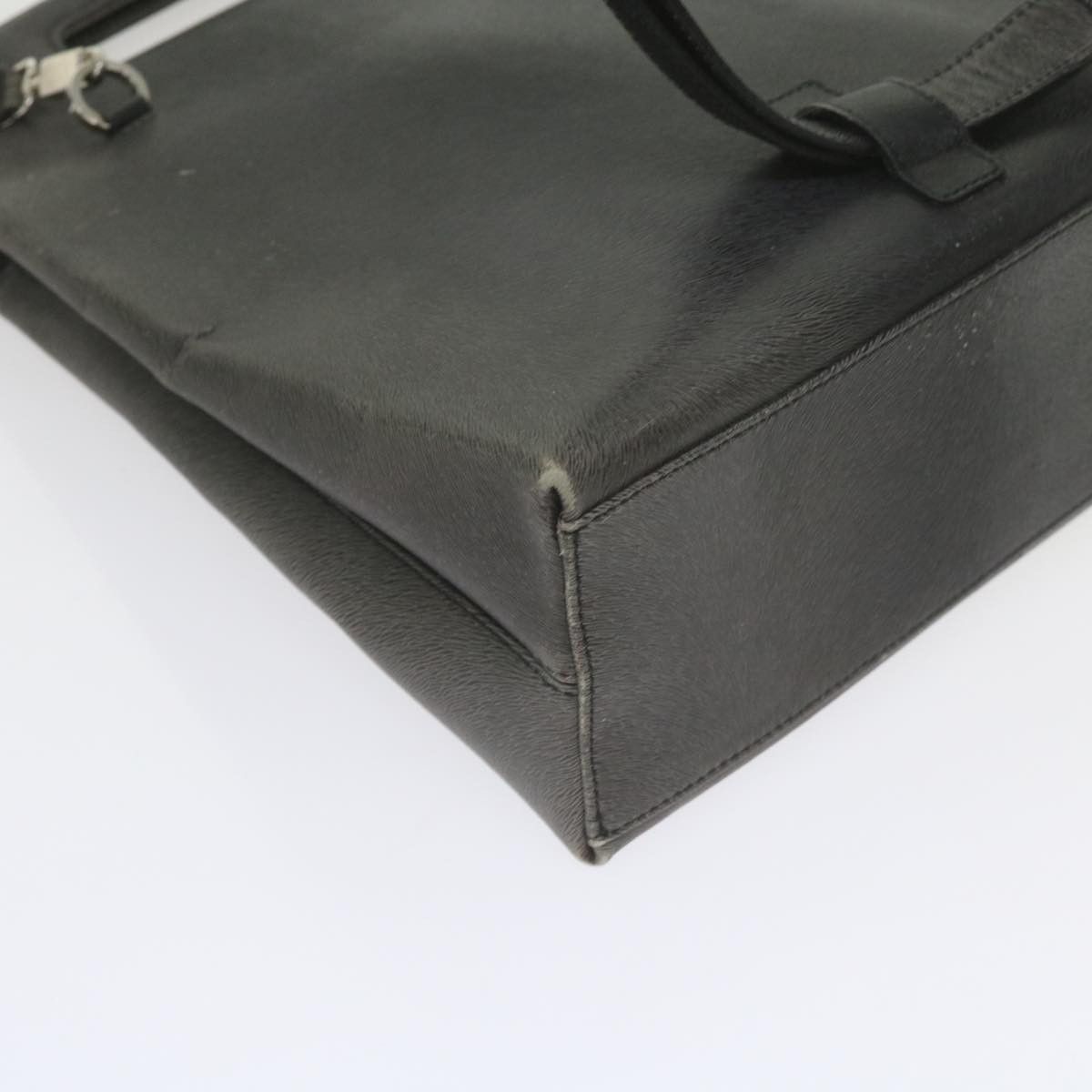 Salvatore Ferragamo Gancini Black Leather Handbag (Pre-Owned) Size ONE SIZE - 19 Thumbnail