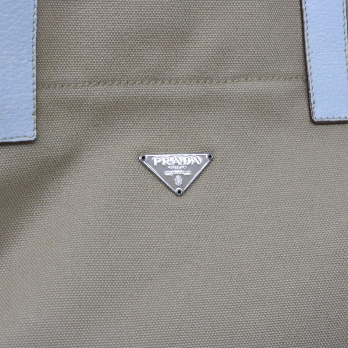 Prada Canapa Beige Canvas Handbag (Pre-Owned) Size ONE SIZE - 10 Thumbnail