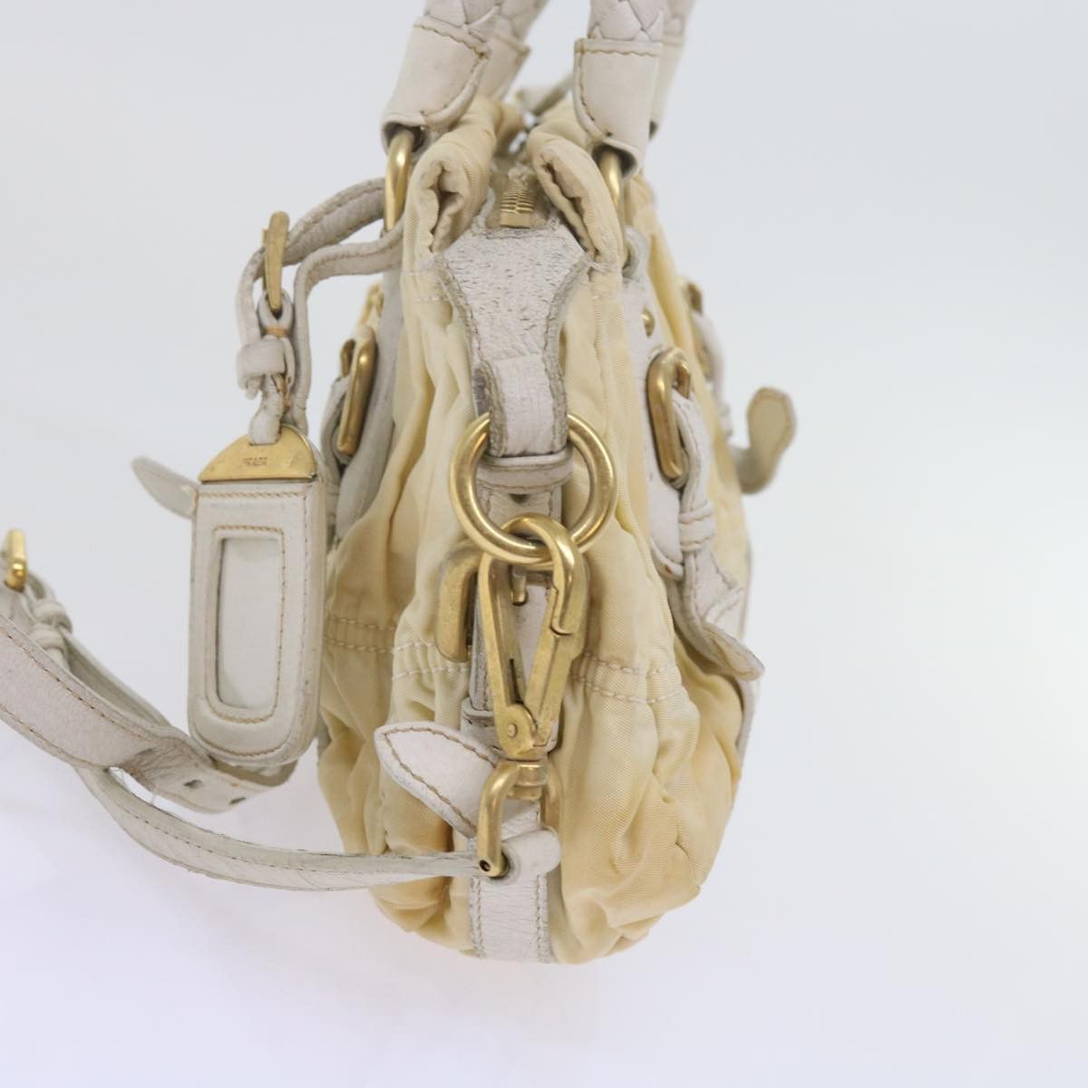 Prada Re-Nylon White Synthetic Handbag (Pre-Owned) Size ONE SIZE - 10 Thumbnail