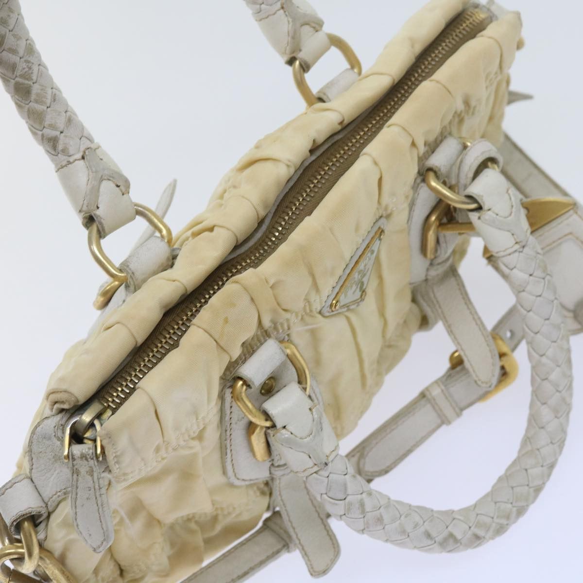 Prada Re-Nylon White Synthetic Handbag (Pre-Owned) Size ONE SIZE - 4 Thumbnail