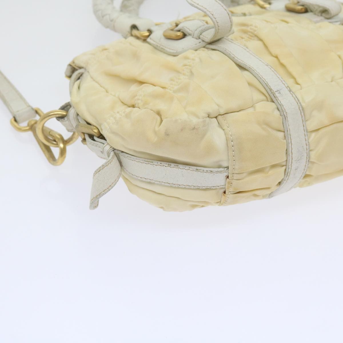 Prada Re-Nylon White Synthetic Handbag (Pre-Owned) Size ONE SIZE - 18 Thumbnail