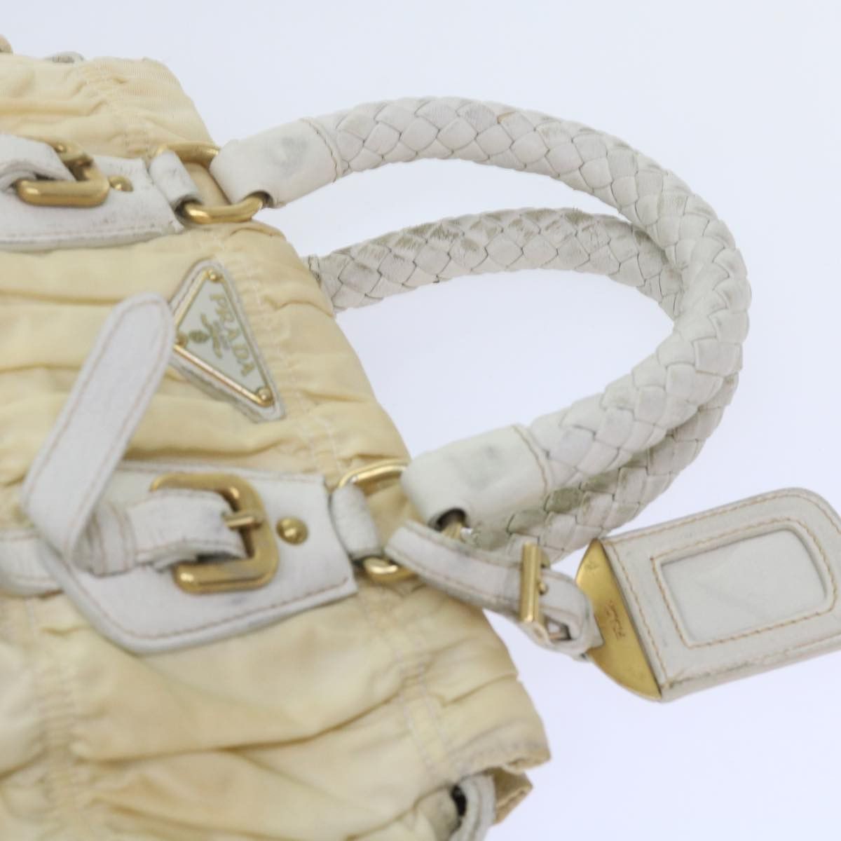 Prada Re-Nylon White Synthetic Handbag (Pre-Owned) Size ONE SIZE - 13 Thumbnail