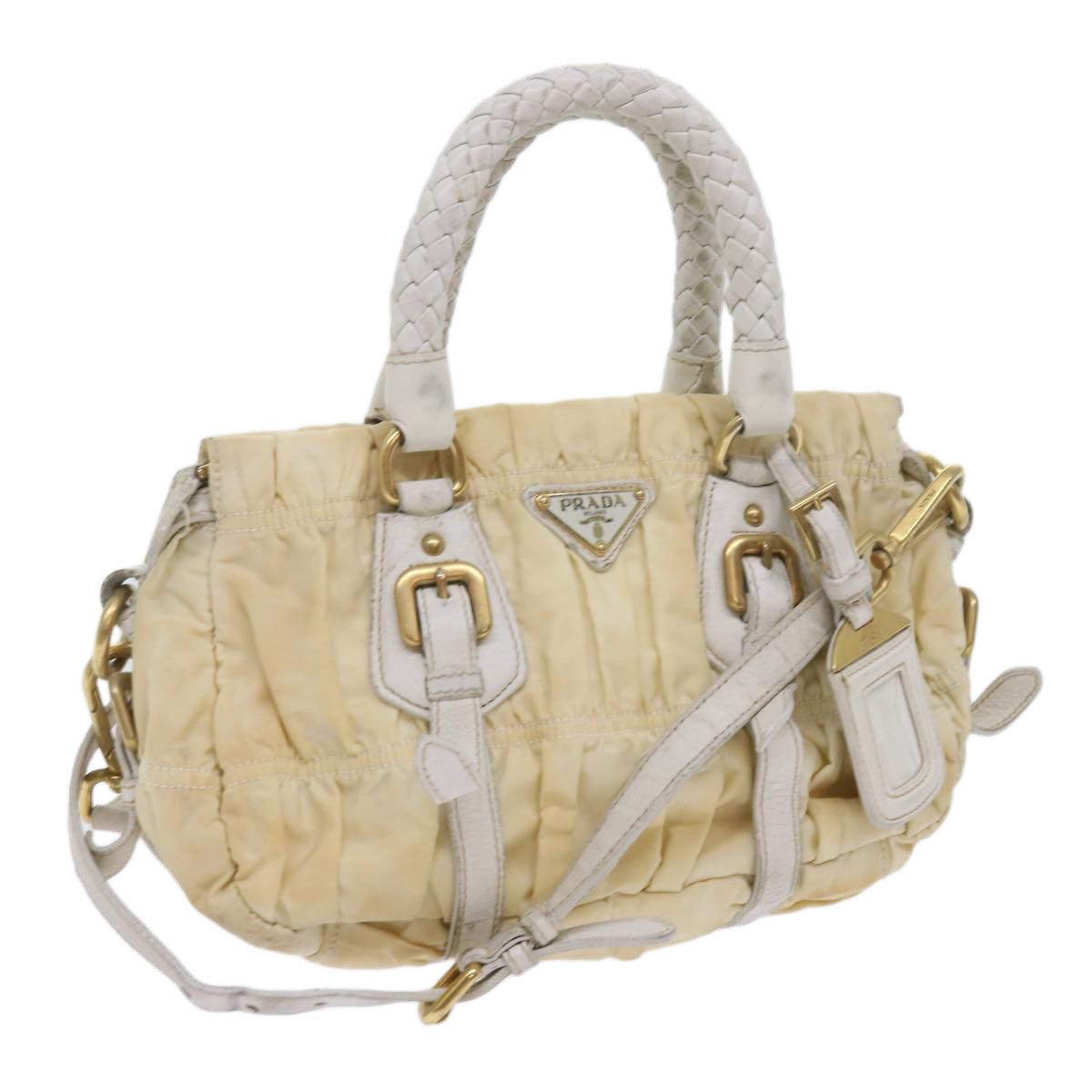 Prada Re-Nylon White Synthetic Handbag (Pre-Owned) Size ONE SIZE - 9 Thumbnail