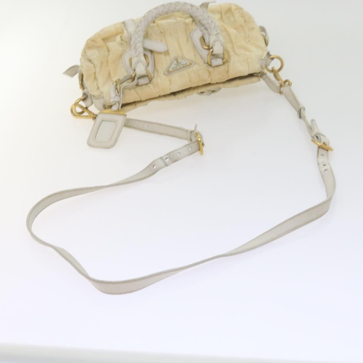 Prada Re-Nylon White Synthetic Handbag (Pre-Owned) Size ONE SIZE - 14 Thumbnail