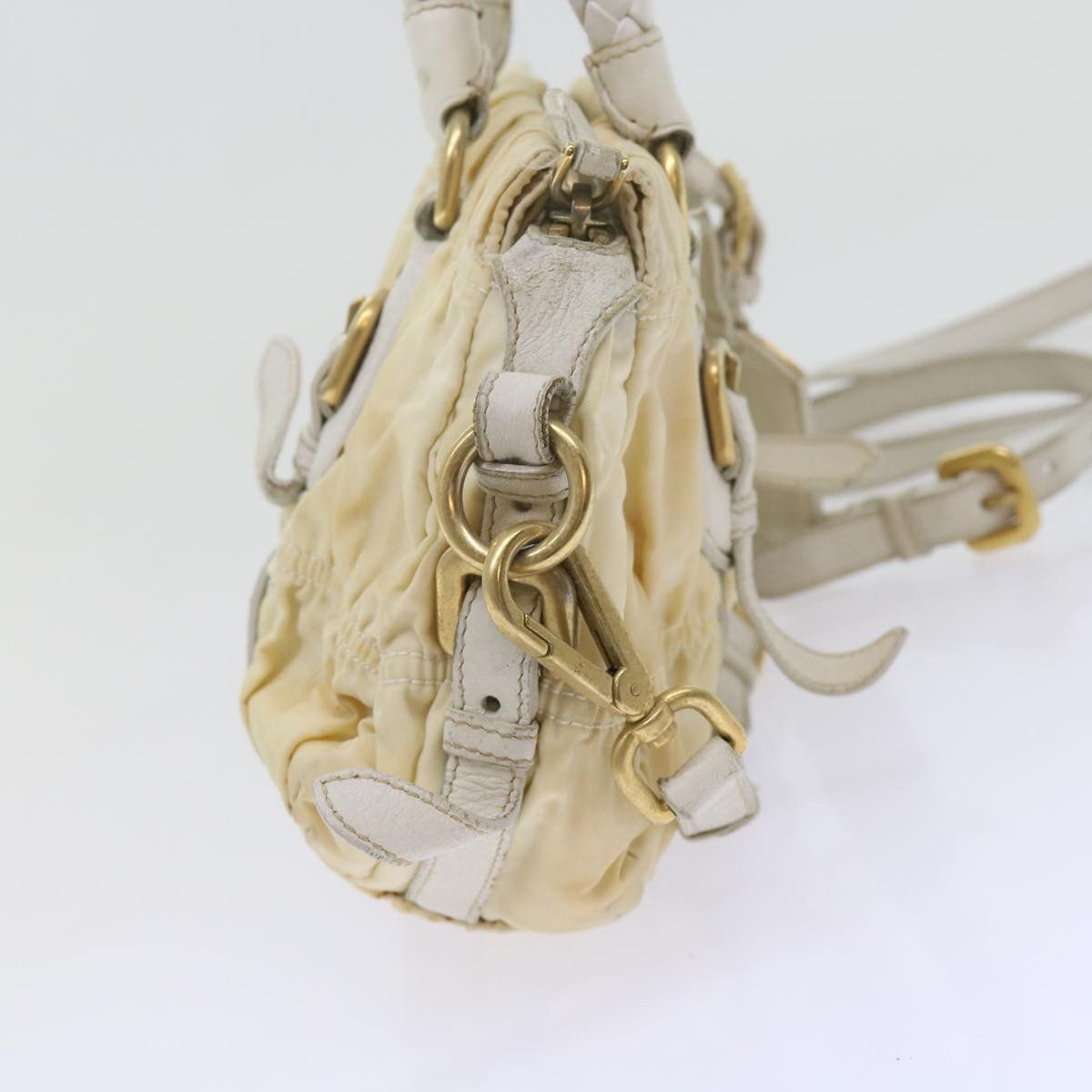 Prada Re-Nylon White Synthetic Handbag (Pre-Owned) Size ONE SIZE - 11 Thumbnail