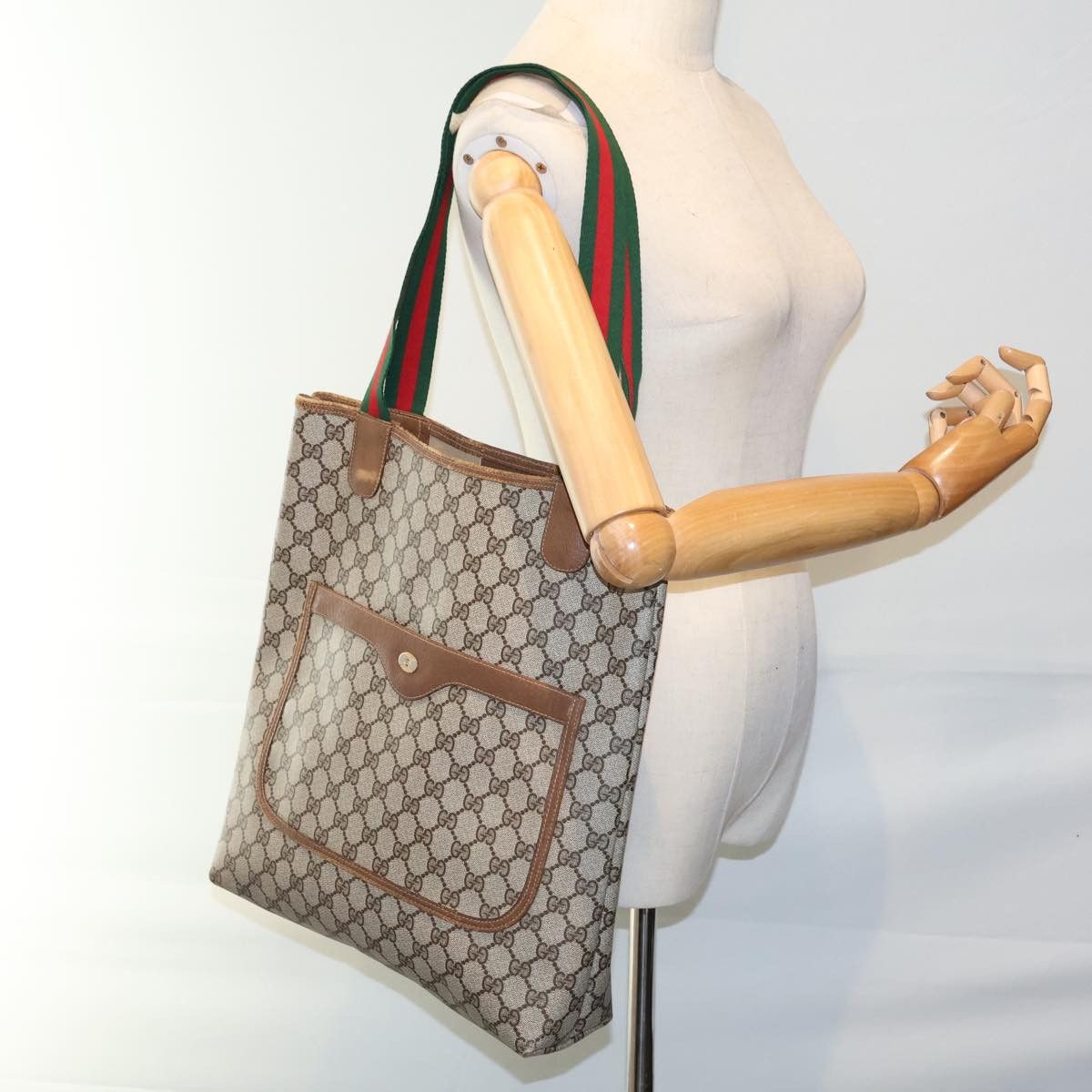 Gucci Gg Canvas Beige Canvas Tote Bag (Pre-Owned) Size ONE SIZE - 7 Thumbnail