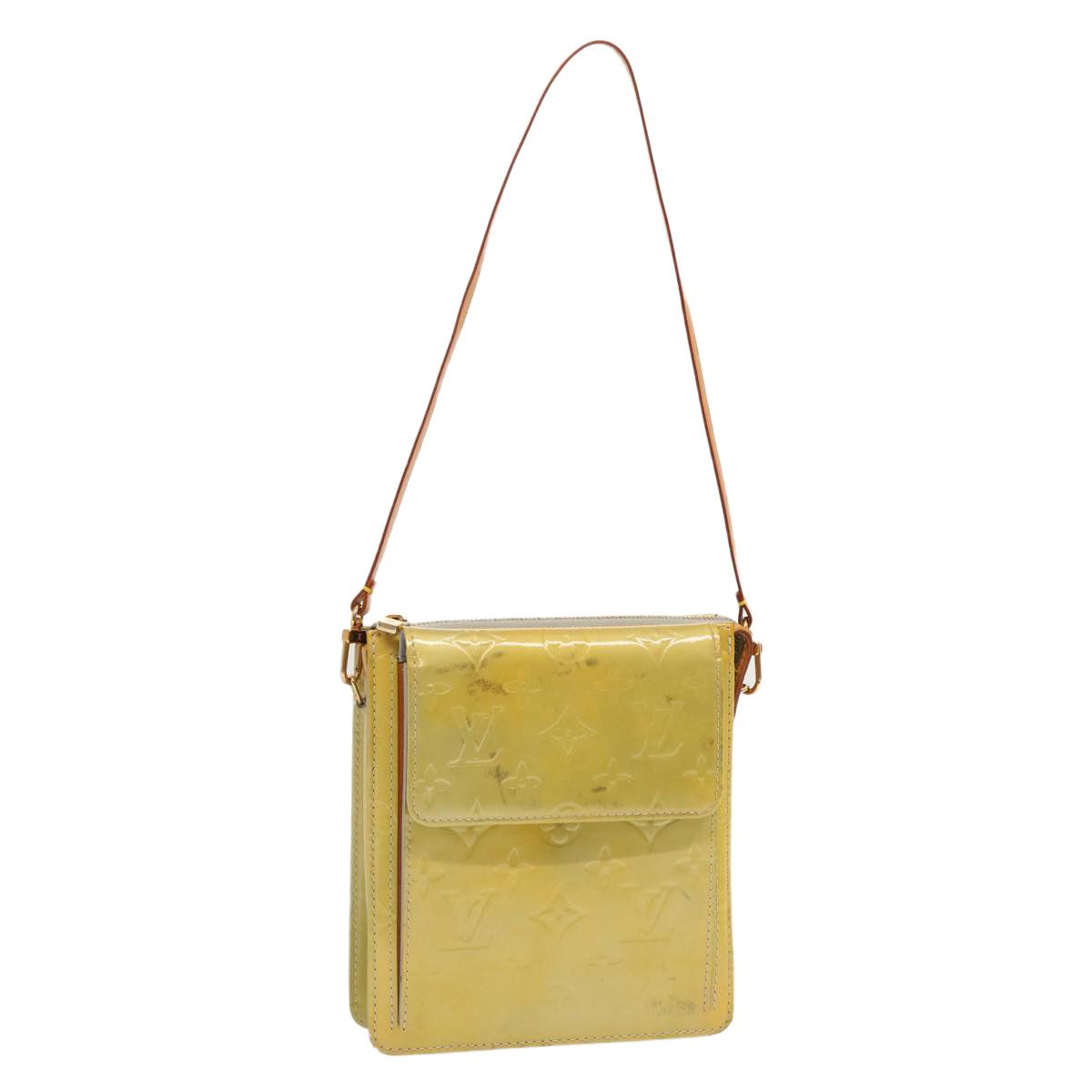 Louis Vuitton Mott Yellow Patent Leather Shoulder Bag (Pre-Owned) Size ONE SIZE - 9 Thumbnail