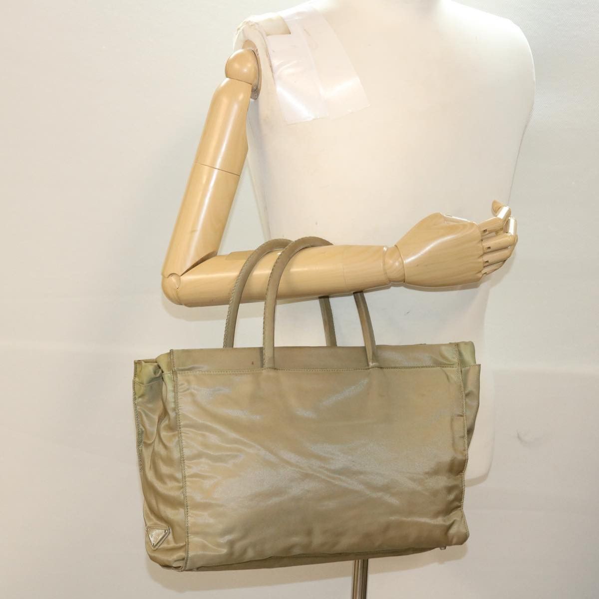 Prada Khaki Synthetic Handbag (Pre-Owned) Size ONE SIZE - 8 Thumbnail