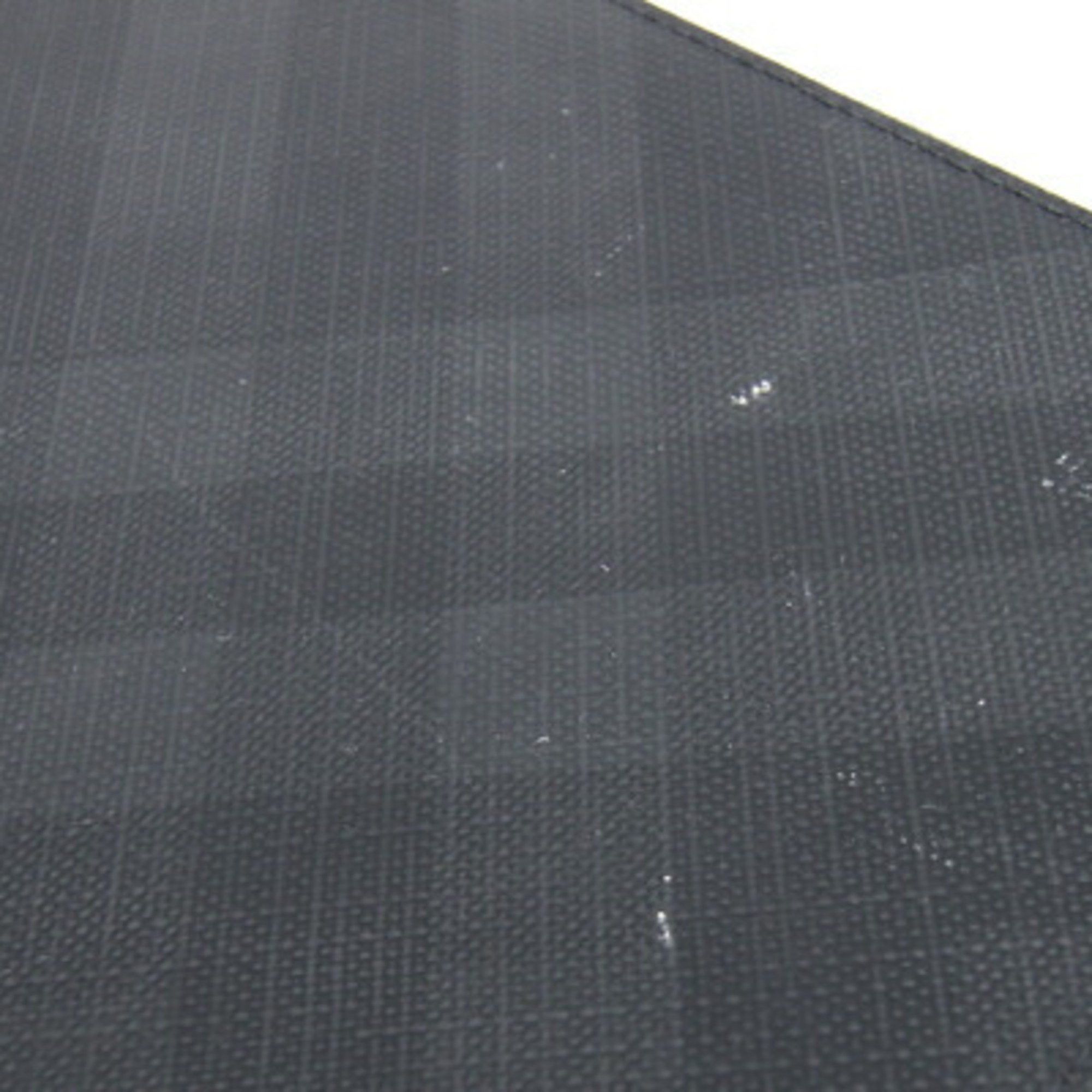 Burberry Burberry Clutch Bag 8022550 Grey Black Leather Checkered Document Case Men's BURBERRY Size ONE SIZE - 5 Thumbnail