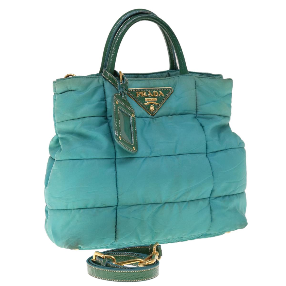 Prada Blue Synthetic Handbag (Pre-Owned) Size ONE SIZE - 11 Thumbnail