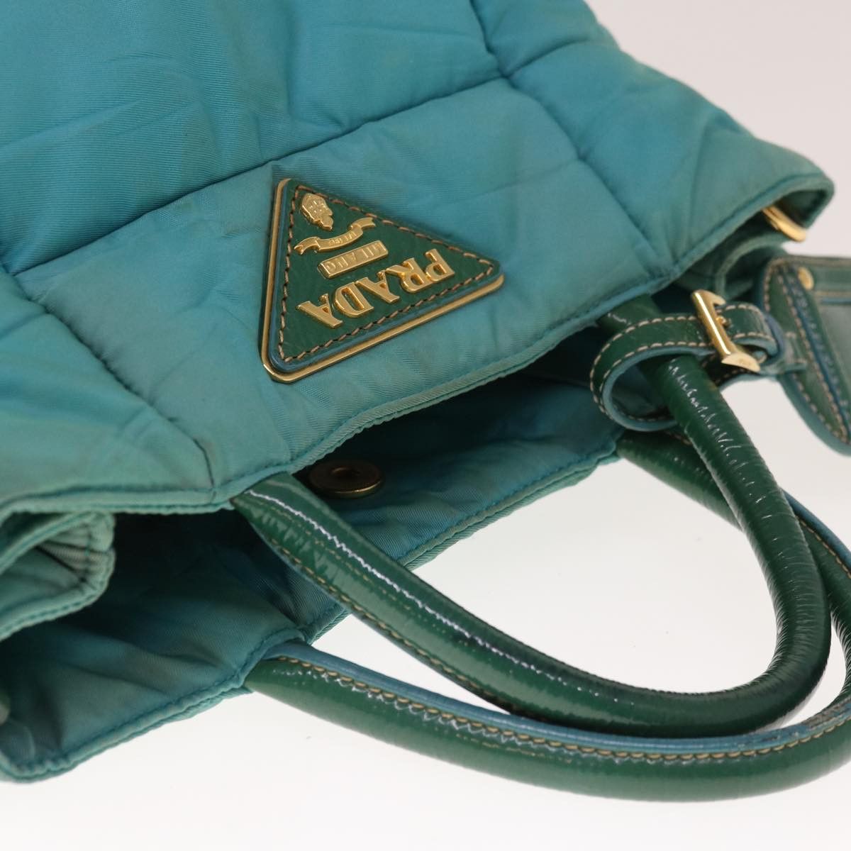 Prada Blue Synthetic Handbag (Pre-Owned) Size ONE SIZE - 4 Thumbnail