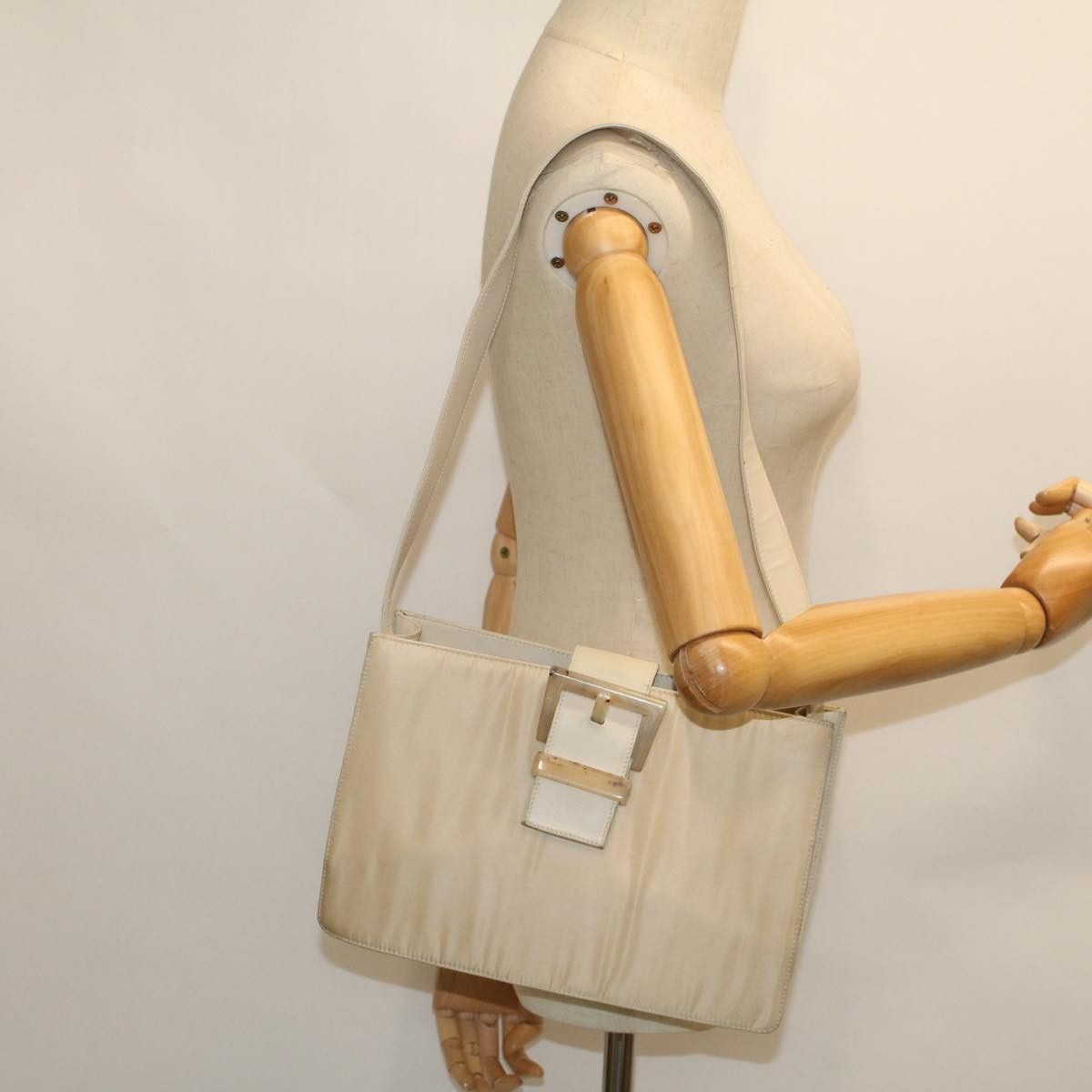 Prada Beige Synthetic Shoulder Bag (Pre-Owned) Size ONE SIZE - 7 Thumbnail