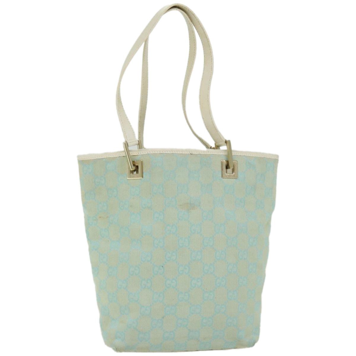 Gucci Gg Canvas Blue Canvas Handbag (Pre-Owned) Size ONE SIZE - 2 Thumbnail