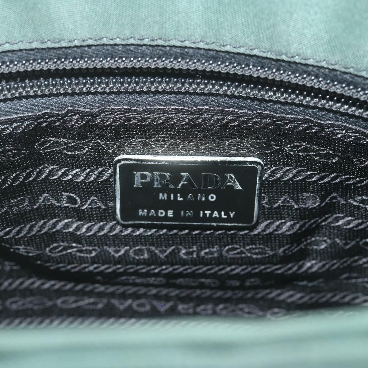 Prada Tessuto Green Synthetic Shoulder Bag (Pre-Owned) Size ONE SIZE - 8 Thumbnail
