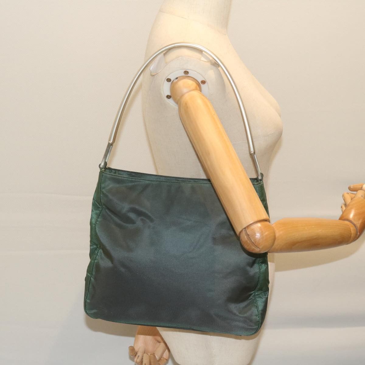 Prada Tessuto Green Synthetic Shoulder Bag (Pre-Owned) Size ONE SIZE - 7 Thumbnail