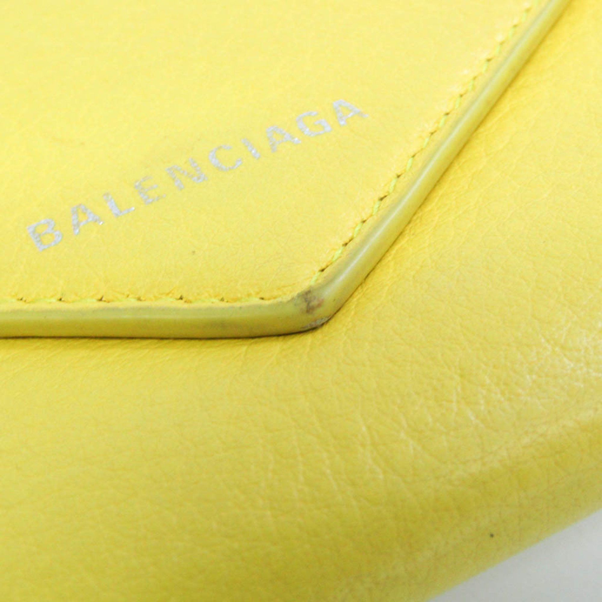 Balenciaga Papier Yellow Leather Wallet (Pre-Owned) Size ONE SIZE - 7 Thumbnail