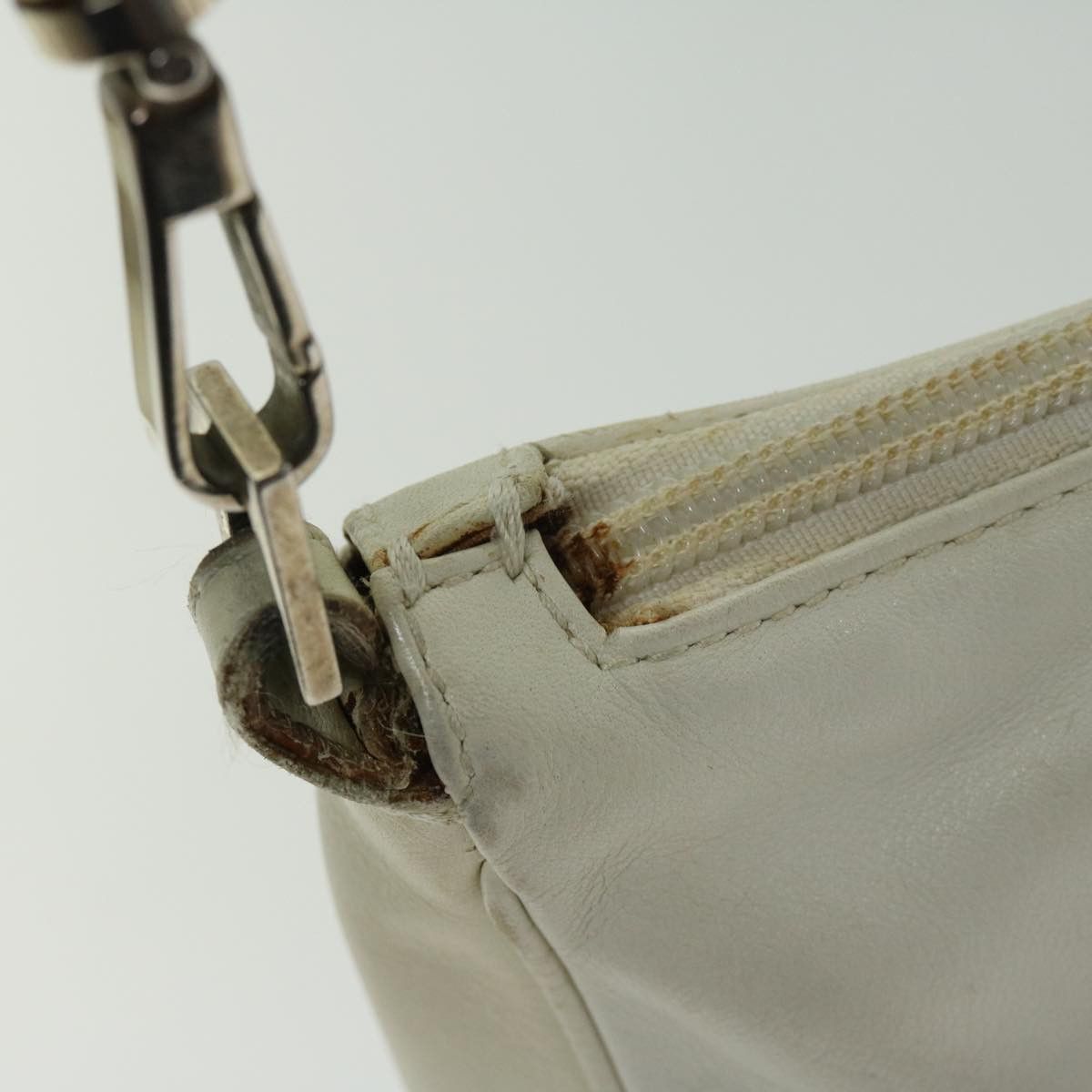 Gucci Bamboo White Leather Handbag (Pre-Owned) Size ONE SIZE - 12 Thumbnail