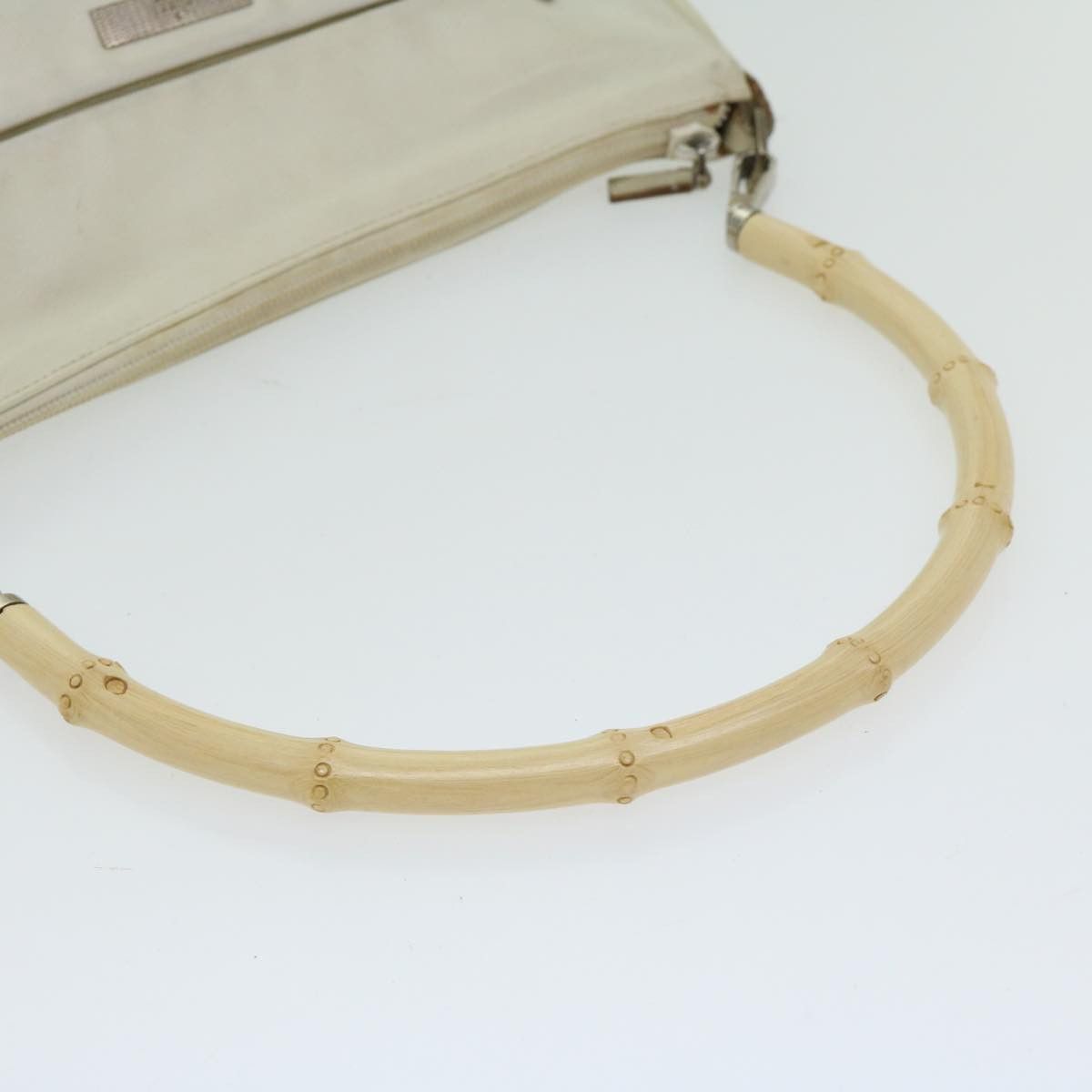 Gucci Bamboo White Leather Handbag (Pre-Owned) Size ONE SIZE - 11 Thumbnail