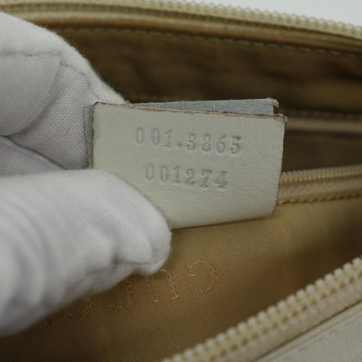 Gucci Bamboo White Leather Handbag (Pre-Owned) Size ONE SIZE - 6 Thumbnail