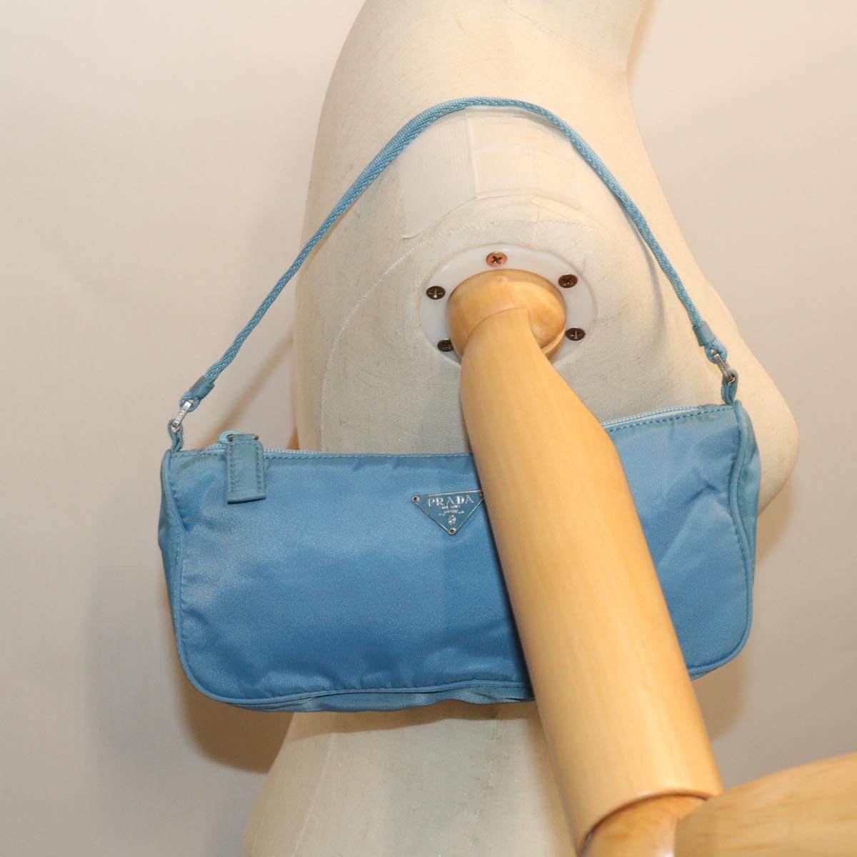Prada Tessuto Blue Synthetic Shoulder Bag (Pre-Owned) Size ONE SIZE - 7 Thumbnail