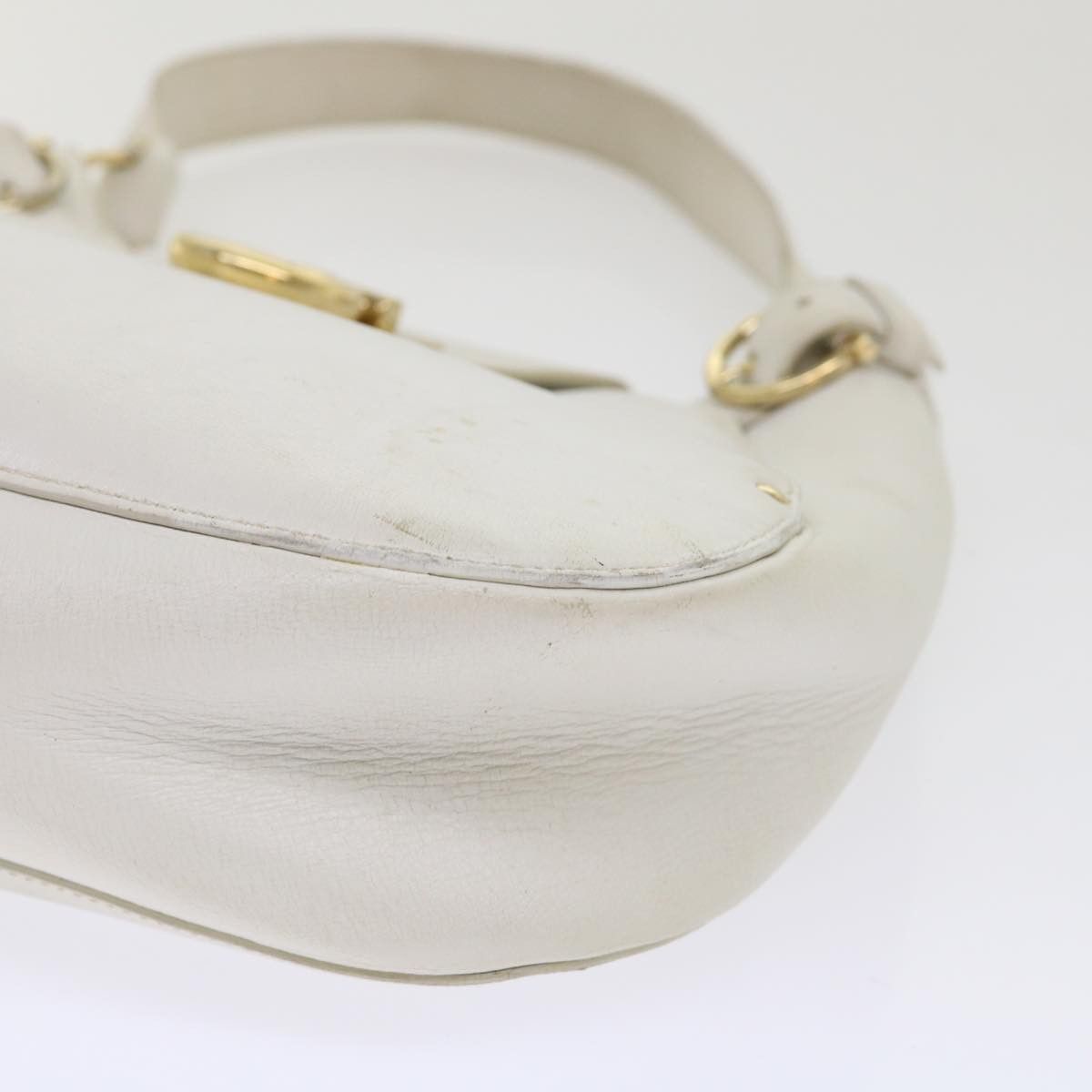 Salvatore Ferragamo White Leather Shoulder Bag (Pre-Owned) Size ONE SIZE - 14 Thumbnail