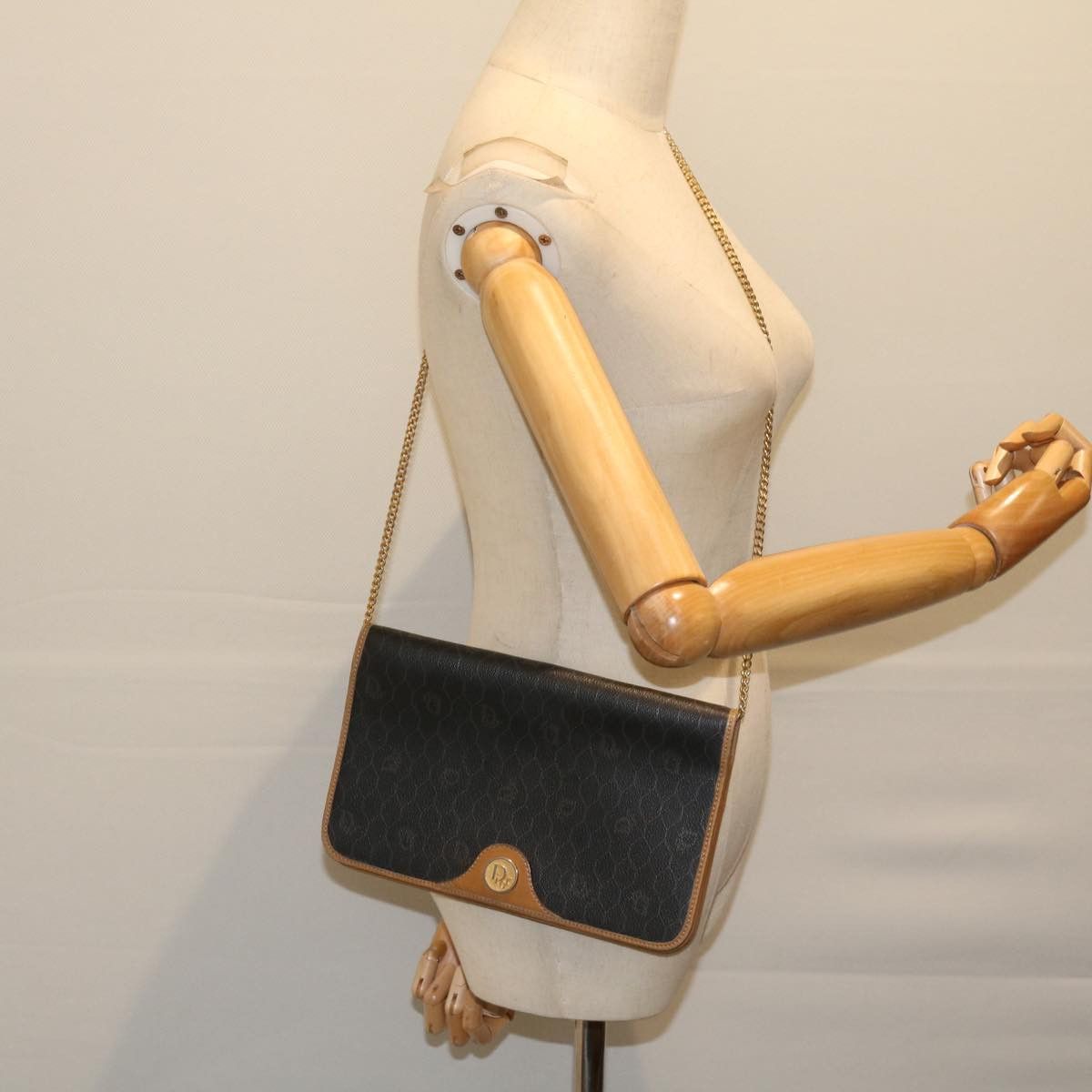 Dior Honeycomb Black Canvas Shoulder Bag (Pre-Owned) Size ONE SIZE - 7 Thumbnail