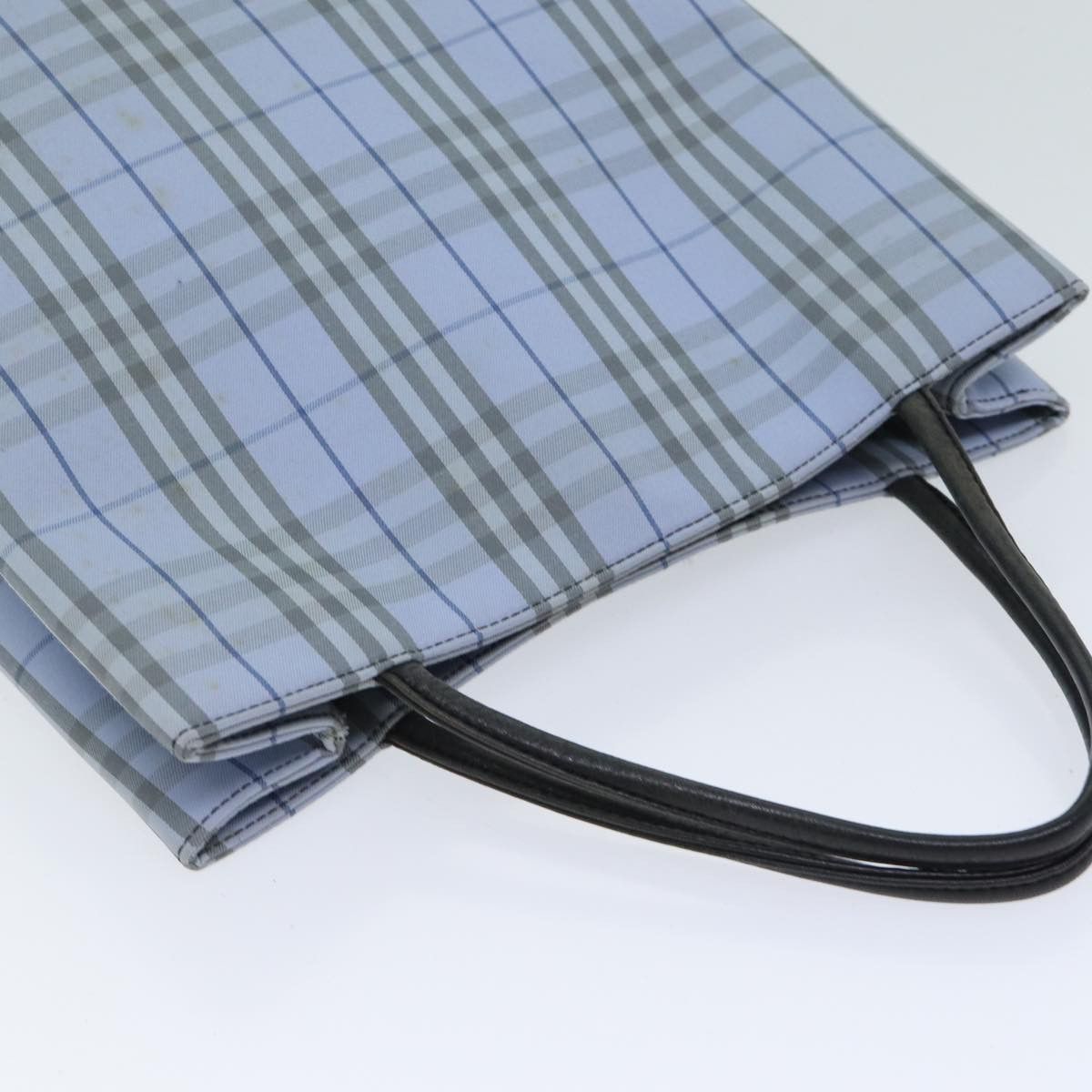 Burberry Nova Check Blue Canvas Tote Bag (Pre-Owned) Size ONE SIZE - 4 Thumbnail