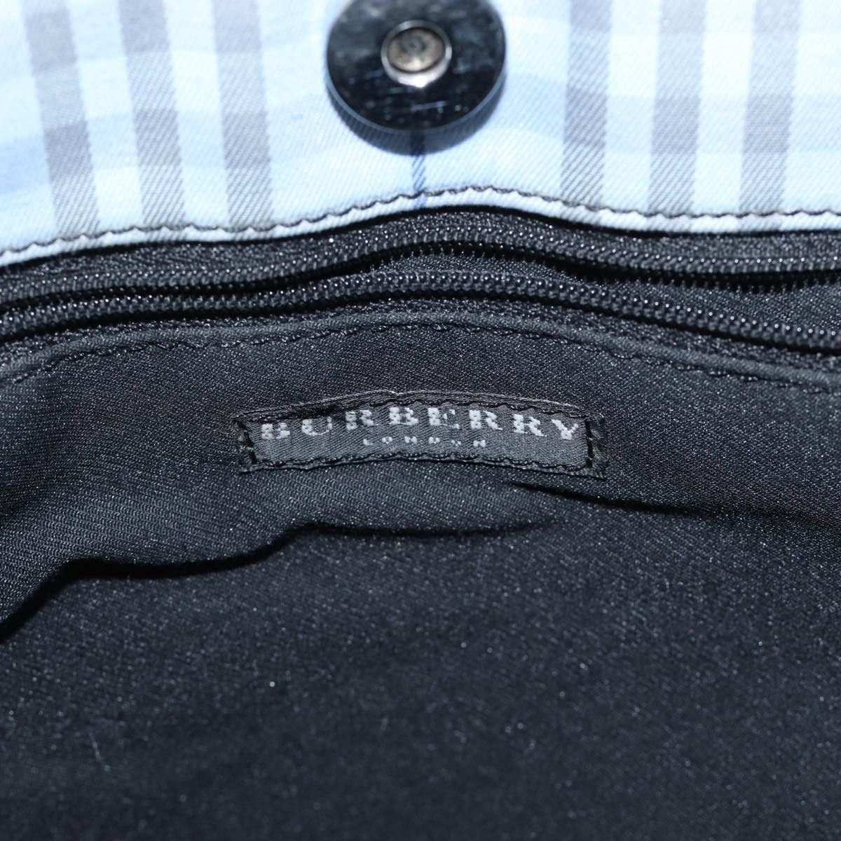 Burberry Nova Check Blue Canvas Tote Bag (Pre-Owned) Size ONE SIZE - 6 Thumbnail