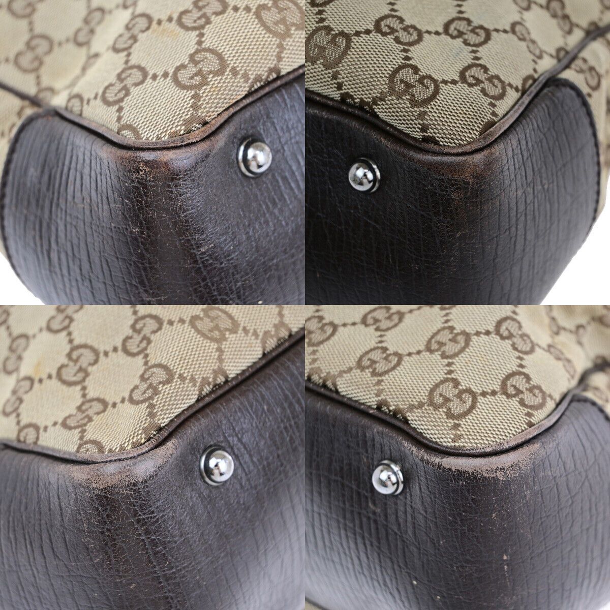 Gucci Bamboo Beige Canvas Handbag (Pre-Owned) Size ONE SIZE - 8 Thumbnail