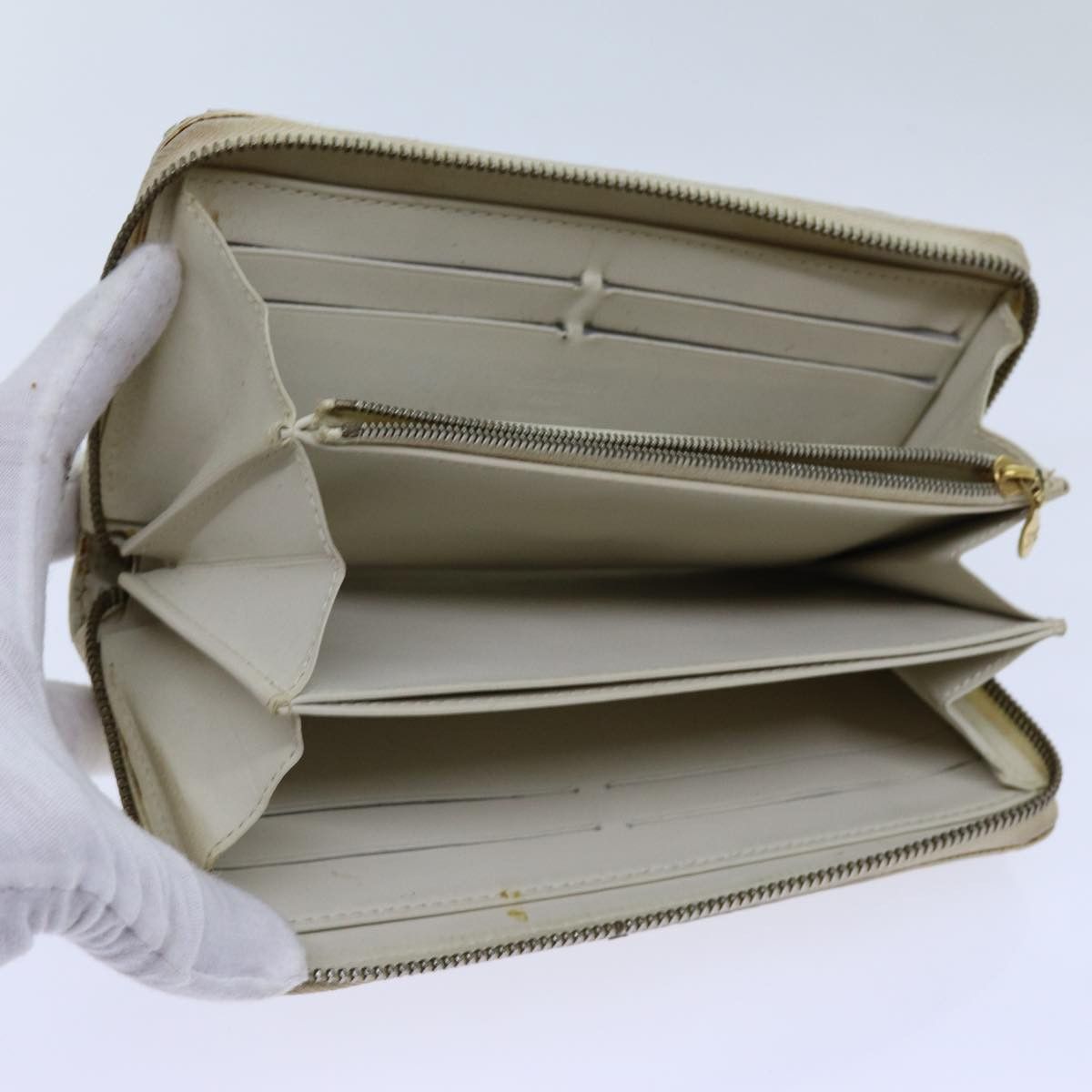 Louis Vuitton Zippy Wallet Ecru Patent Leather Wallet (Pre-Owned) Size ONE SIZE - 5 Thumbnail