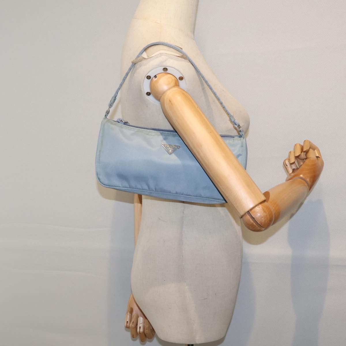 Prada Tessuto Blue Synthetic Clutch Bag (Pre-Owned) Size ONE SIZE - 7 Thumbnail
