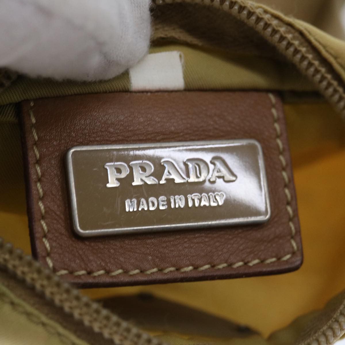 Prada Beige Synthetic Shoulder Bag (Pre-Owned) Size ONE SIZE - 8 Thumbnail