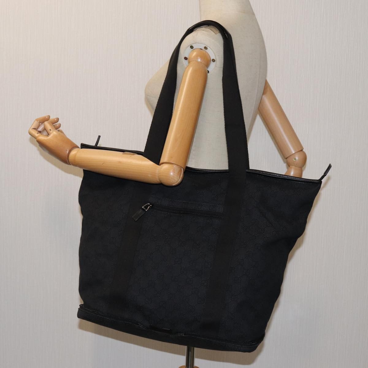 Gucci Gg Canvas Black Canvas Tote Bag (Pre-Owned) Size ONE SIZE - 8 Thumbnail