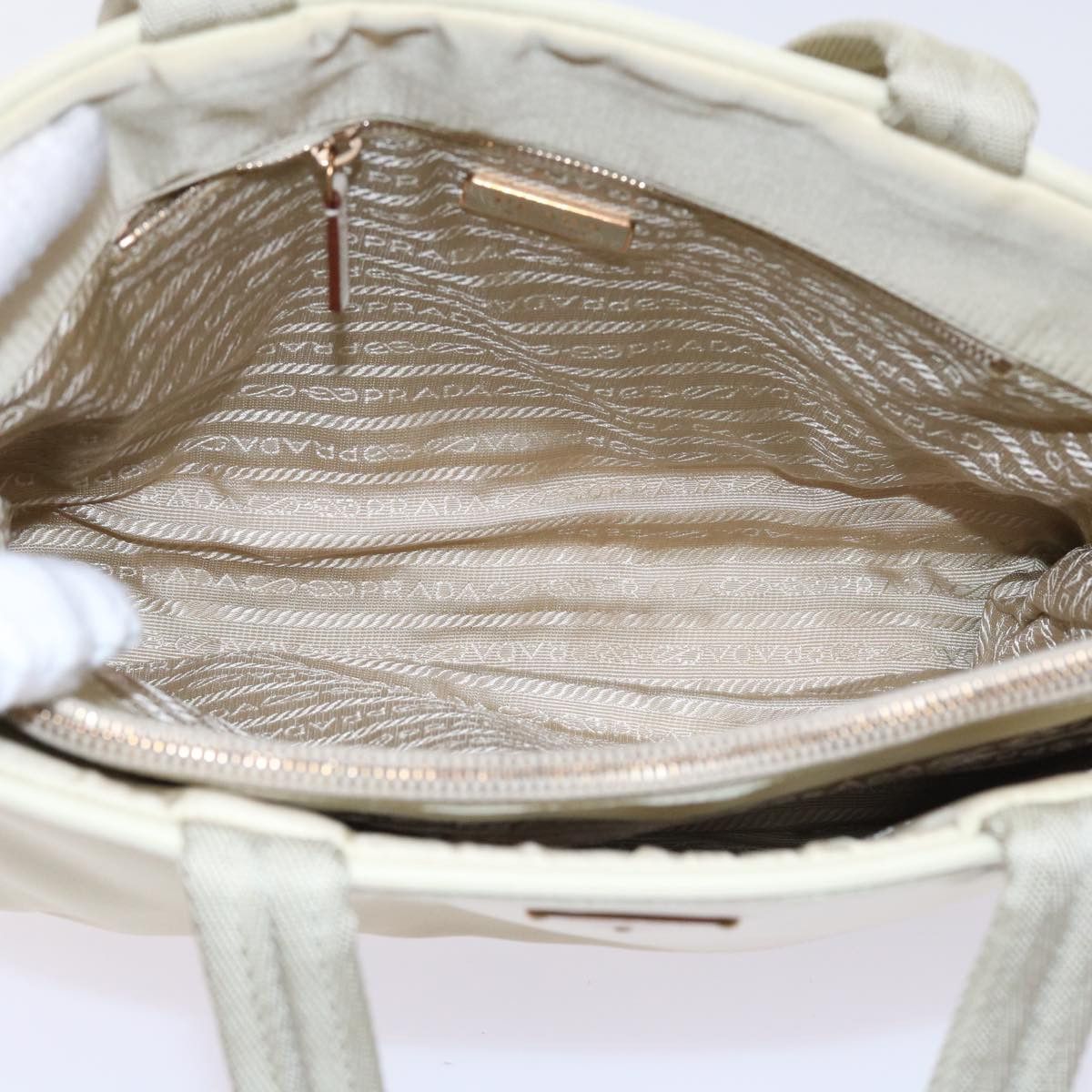 Prada Beige Synthetic Handbag (Pre-Owned) Size ONE SIZE - 5 Thumbnail