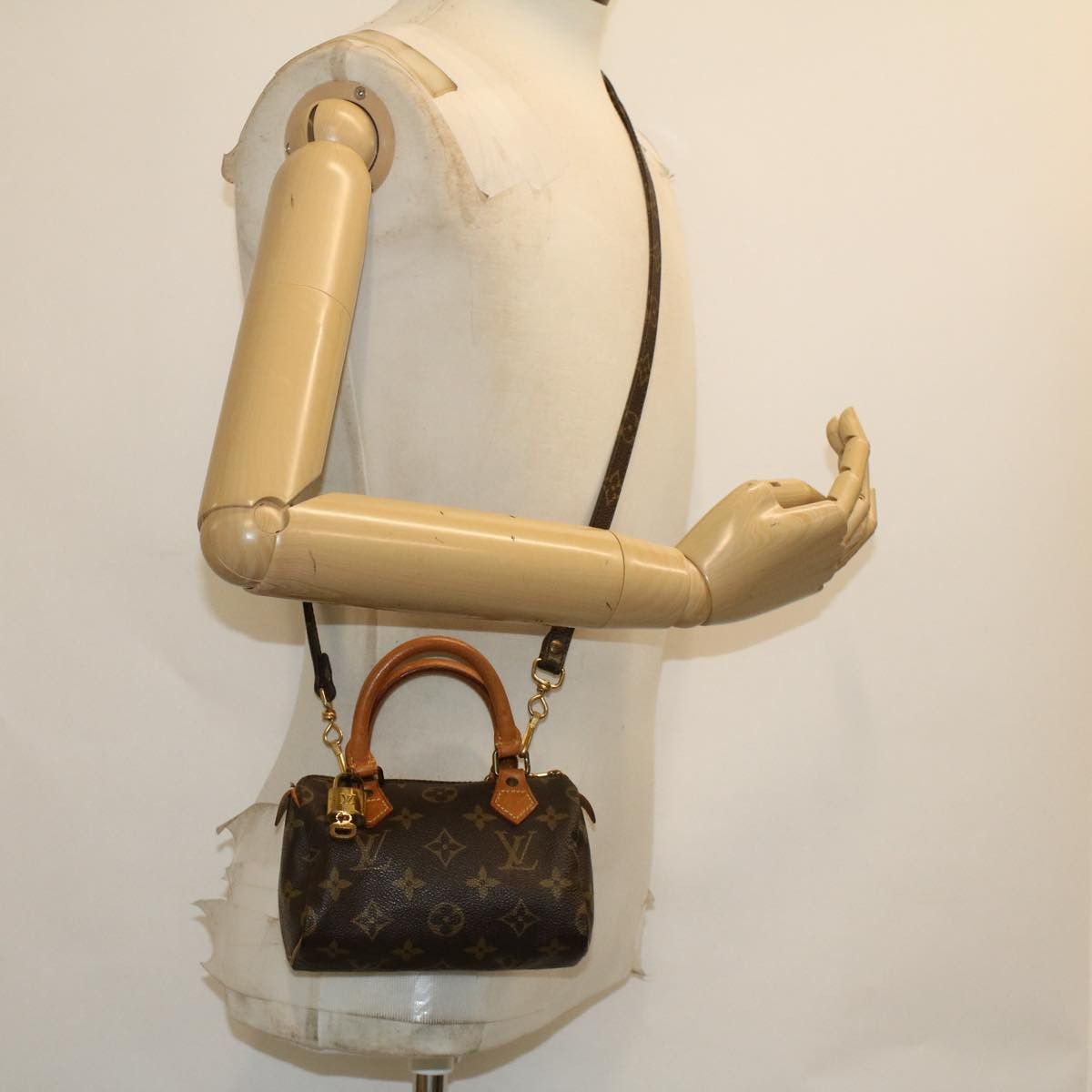 Louis Vuitton Nano Speedy Brown Canvas Handbag (Pre-Owned) Size ONE SIZE - 7 Thumbnail