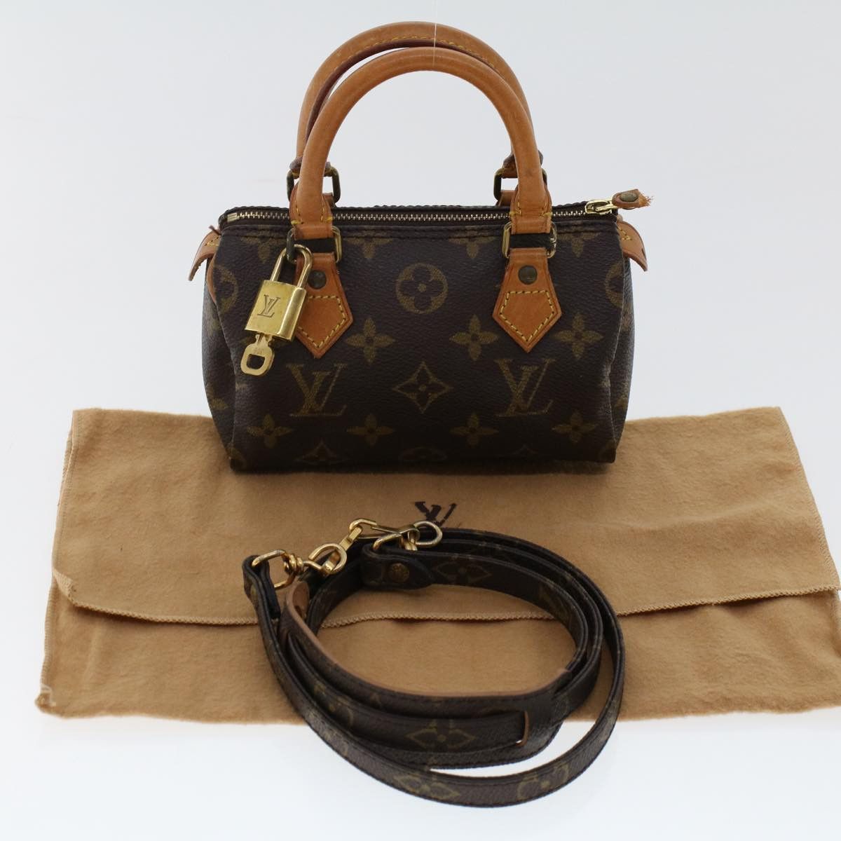 Louis Vuitton Nano Speedy Brown Canvas Handbag (Pre-Owned) Size ONE SIZE - 8 Thumbnail