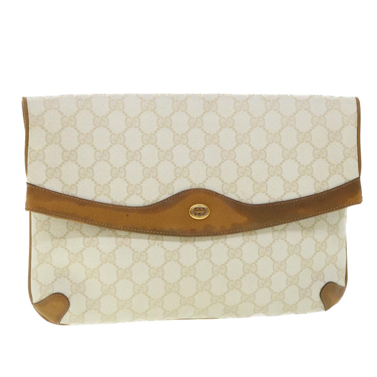 Gucci White Canvas Clutch Bag (Pre-Owned) Size ONE SIZE - 10 Thumbnail